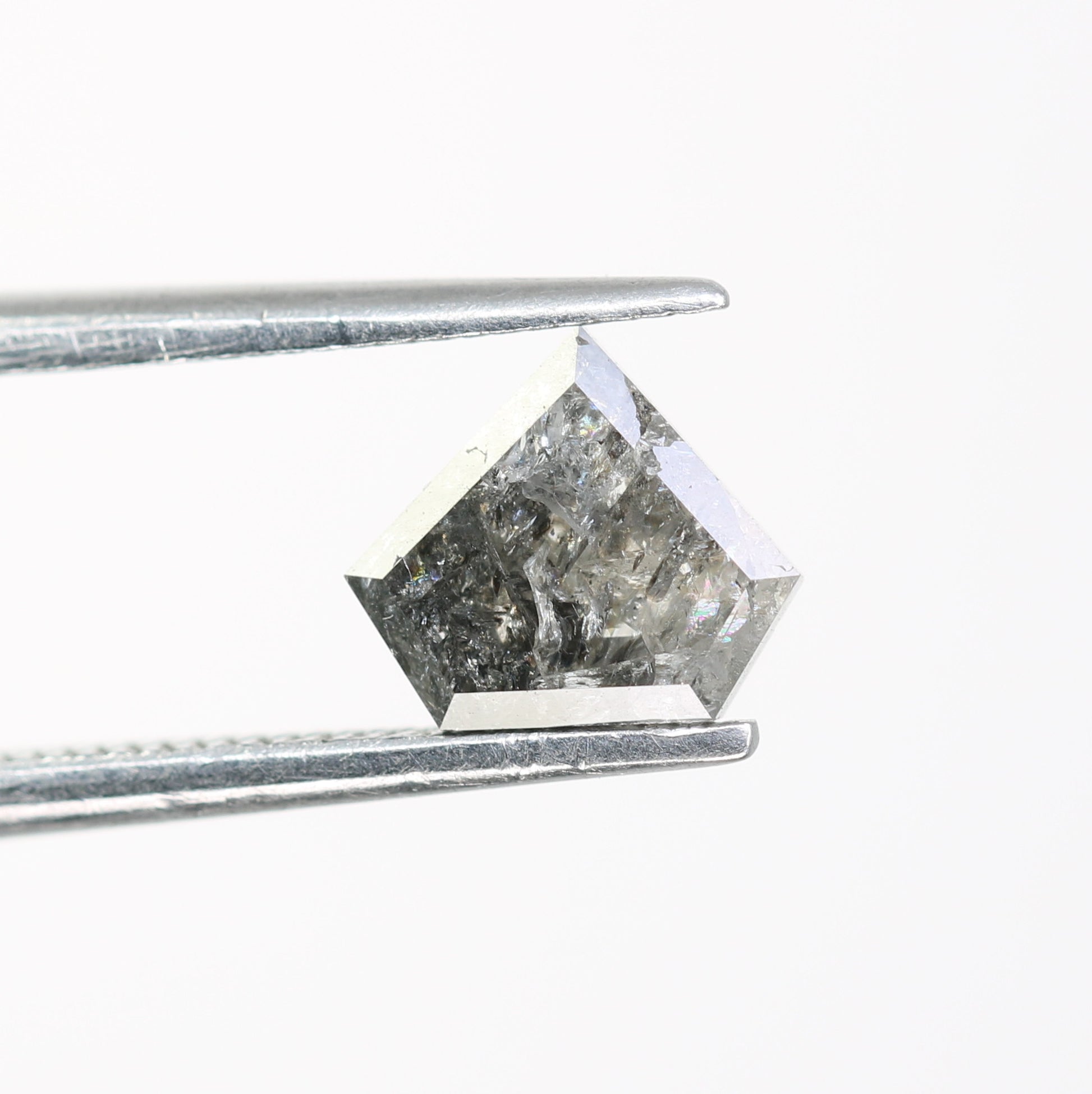 1.01 CT Diamond Shape Salt And Pepper Loose Diamond For Engagement Ring - JayKrishna Diamond