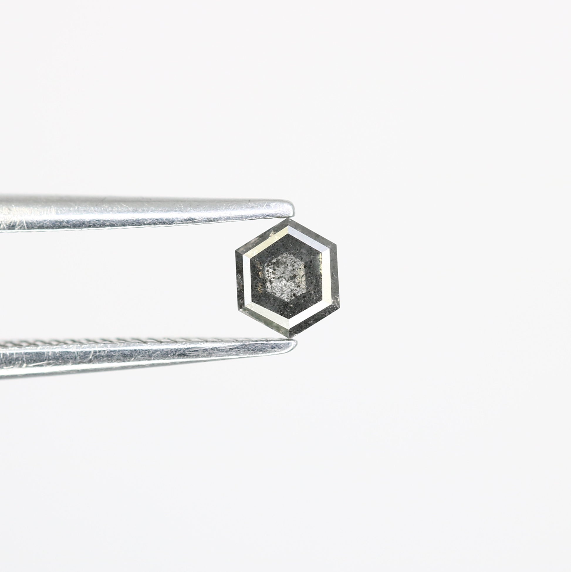 0.31 Carat Salt and Pepper 4.20 MM Hexagon Shape Diamond – Perfect for Proposal Rings | Unique Salt and Pepper Hexagon Diamond - JayKrishna Diamond