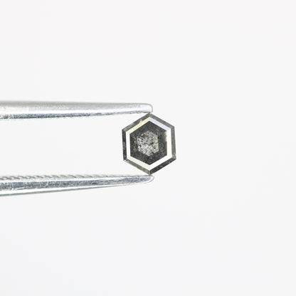 0.31 Carat Salt and Pepper 4.20 MM Hexagon Shape Diamond – Perfect for Proposal Rings | Unique Salt and Pepper Hexagon Diamond - JayKrishna Diamond