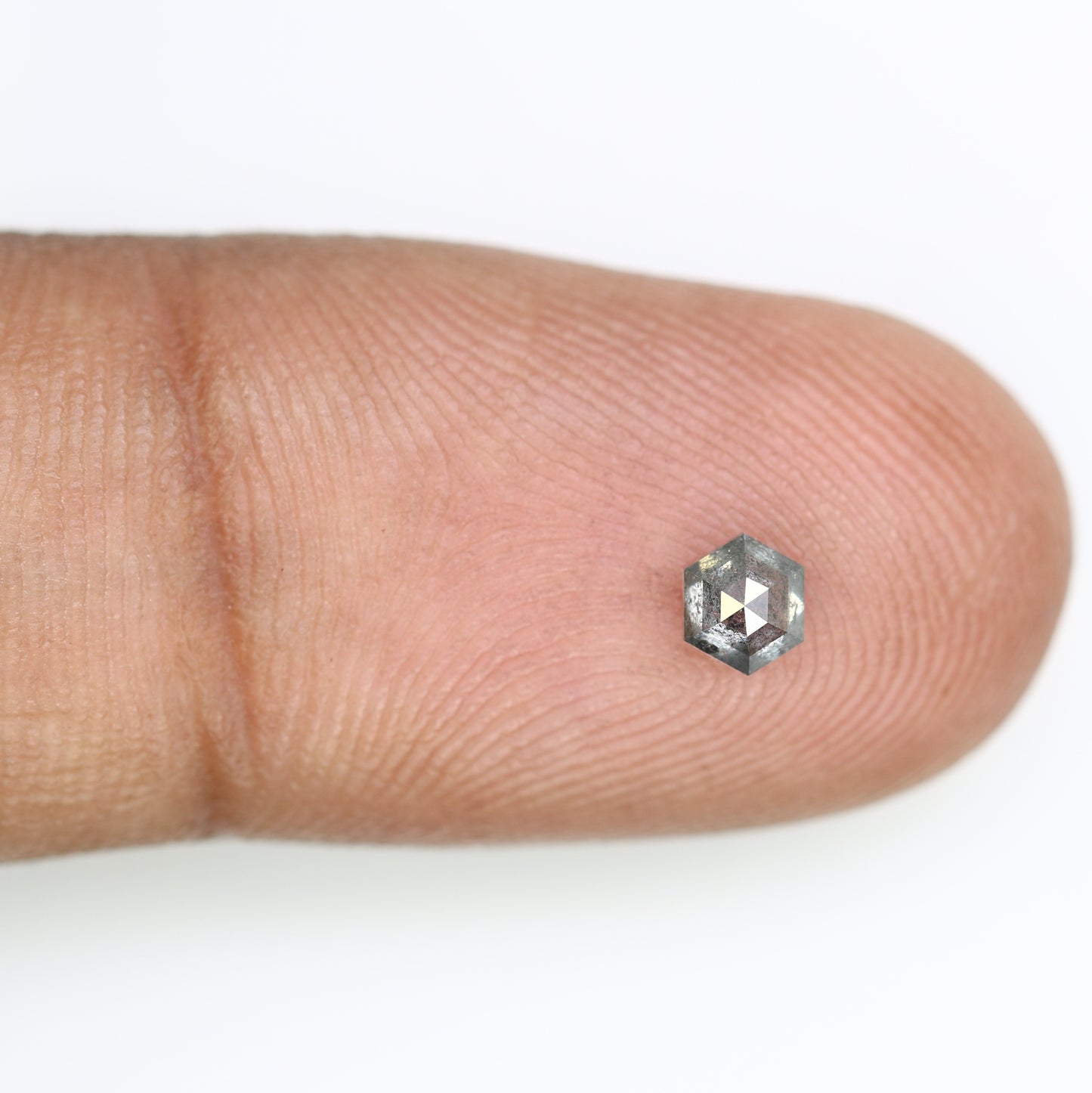 0.31 Carat Salt and Pepper 4.20 MM Hexagon Shape Diamond – Perfect for Proposal Rings | Unique Salt and Pepper Hexagon Diamond - JayKrishna Diamond