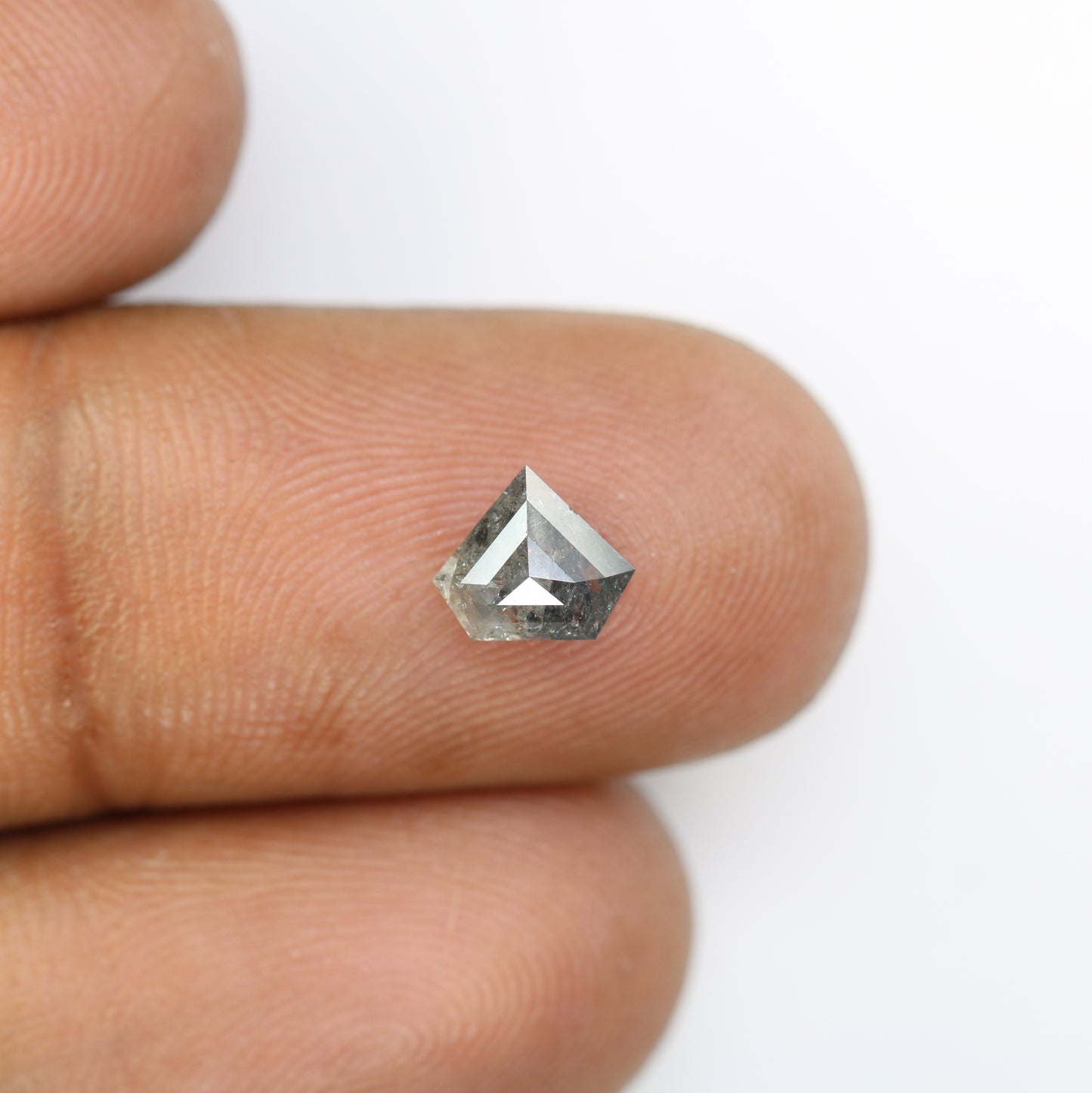 1.01 CT Diamond Shape Salt And Pepper Loose Diamond For Engagement Ring - JayKrishna Diamond
