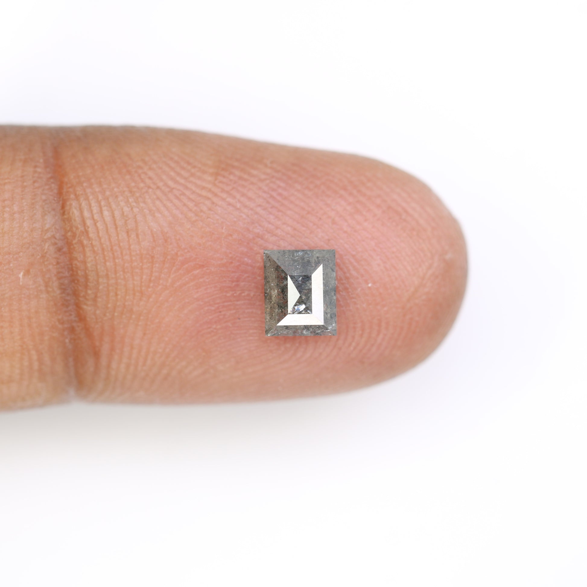 0.77 CT Natural Salt And Pepper Geometric Shape Diamond For Engagement Ring - JayKrishna Diamond