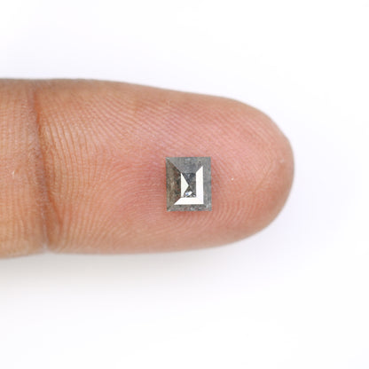 0.77 CT Natural Salt And Pepper Geometric Shape Diamond For Engagement Ring - JayKrishna Diamond