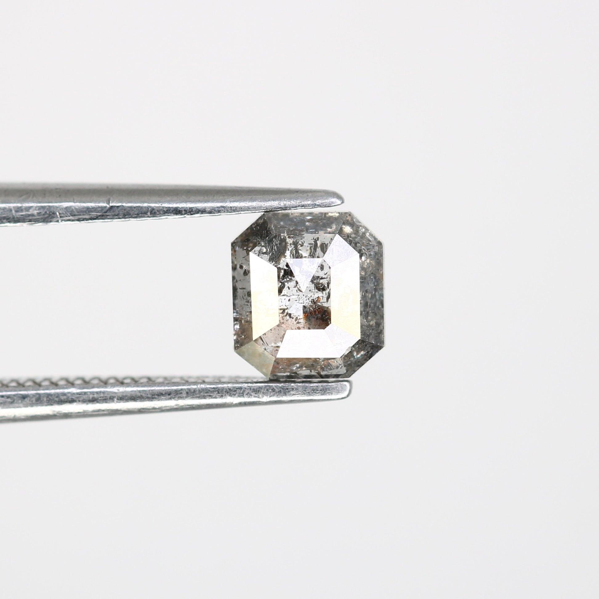 0.59 CT Emerald-Shaped Salt and Pepper Diamond – Elegant Loose Gem for Unique Engagement Rings - JayKrishna Diamond