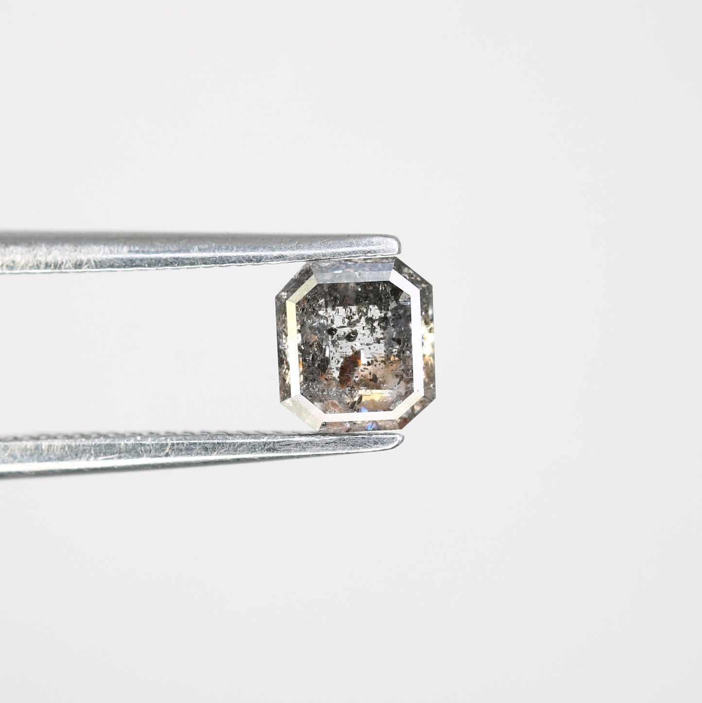 0.59 CT Emerald-Shaped Salt and Pepper Diamond – Elegant Loose Gem for Unique Engagement Rings - JayKrishna Diamond