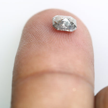 0.59 CT Emerald-Shaped Salt and Pepper Diamond – Elegant Loose Gem for Unique Engagement Rings - JayKrishna Diamond