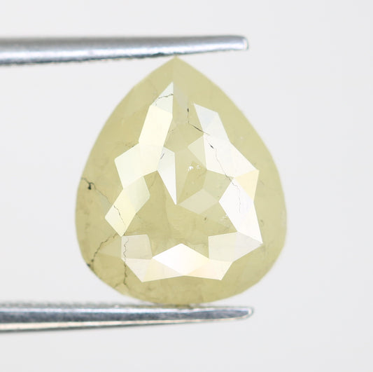 3.11 Carat Pear Shape Light Green Natural Loose Diamond For Wedding Ring - JayKrishna Diamond