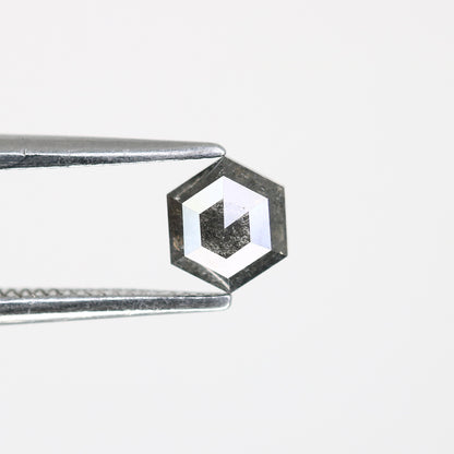 0.50 CT Hexagon Shape 5.00 MM Salt And Pepper Natural Diamond For Engagement Ring - JayKrishna Diamond