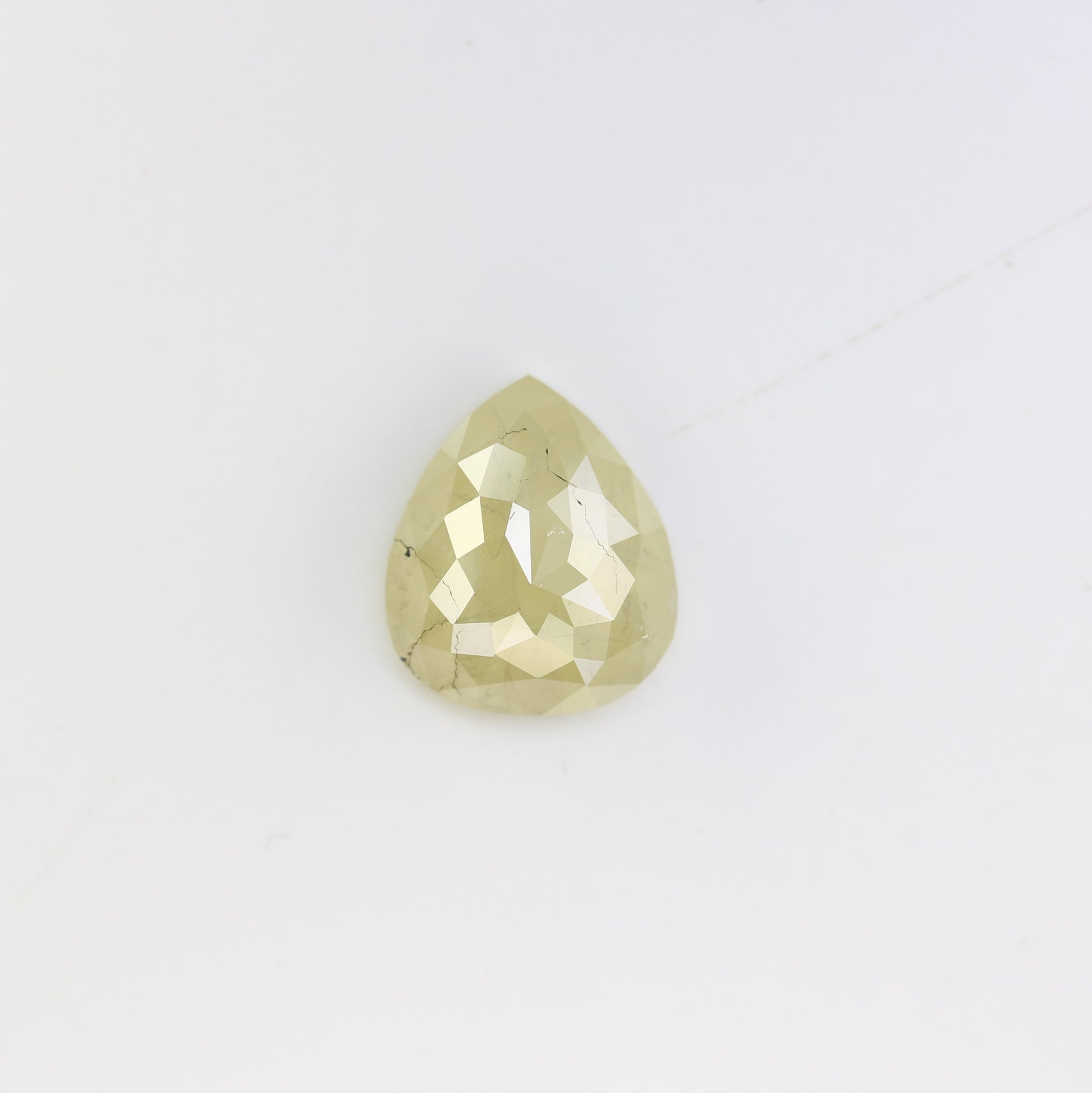 3.11 Carat Pear Shape Light Green Natural Loose Diamond For Wedding Ring - JayKrishna Diamond
