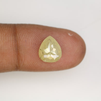 3.11 Carat Pear Shape Light Green Natural Loose Diamond For Wedding Ring - JayKrishna Diamond