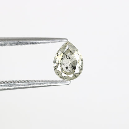 0.46 CT Natural Pear Shape 5.90 MM Salt And Pepper Diamond | Loose Diamond for Engagement Ring - JayKrishna Diamond