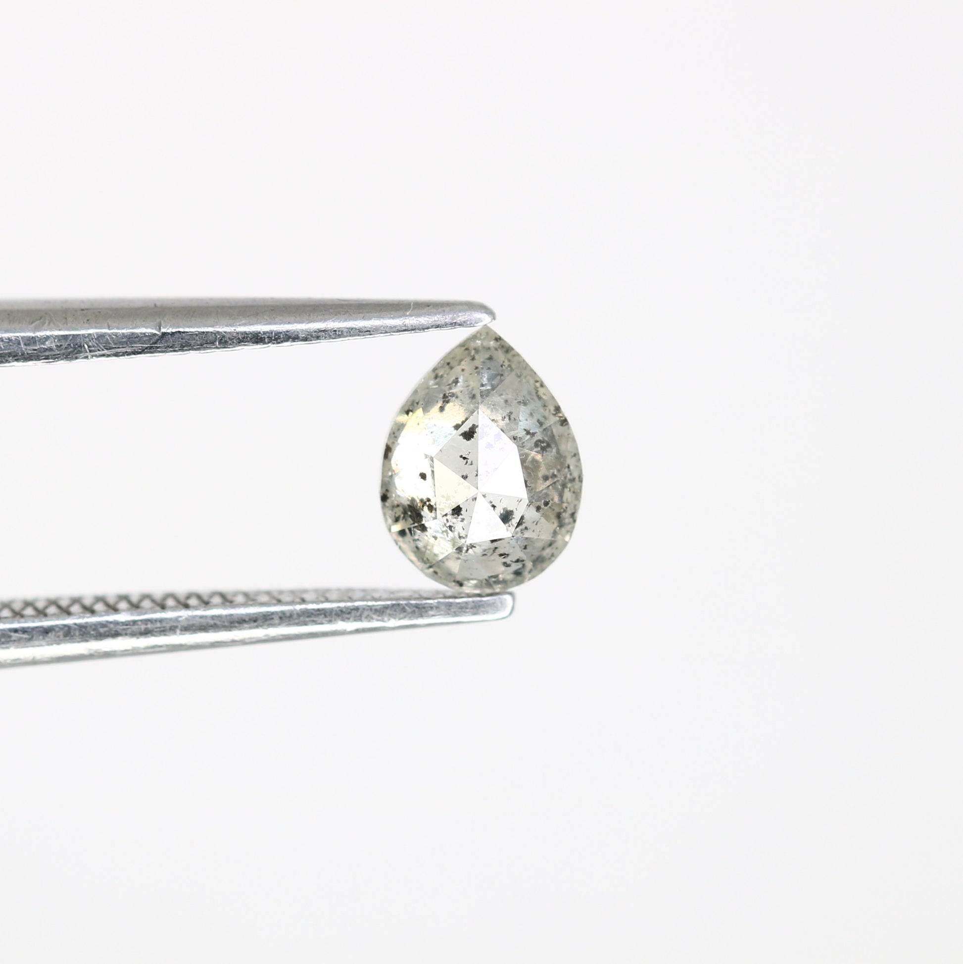 0.46 CT Natural Pear Shape 5.90 MM Salt And Pepper Diamond | Loose Diamond for Engagement Ring - JayKrishna Diamond