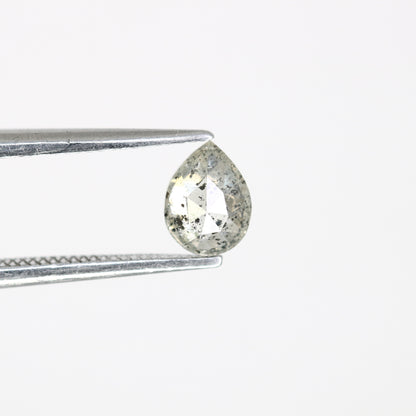 0.46 CT Natural Pear Shape 5.90 MM Salt And Pepper Diamond | Loose Diamond for Engagement Ring - JayKrishna Diamond