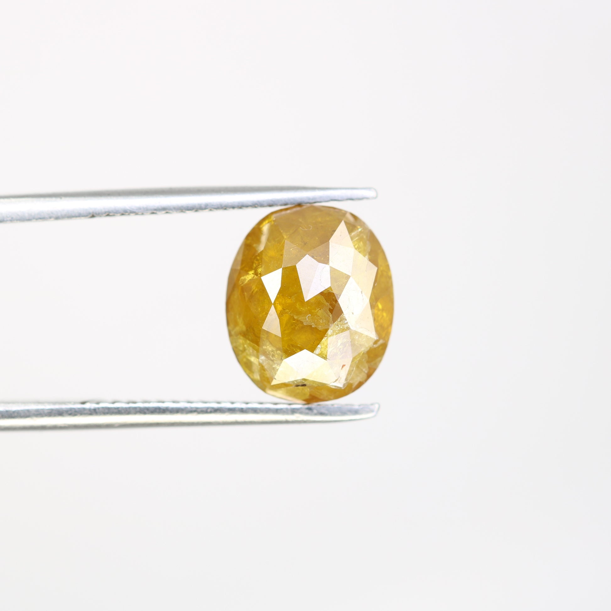 3.07 Carat Oval Shape Loose Natural Rustic Yellow Color Diamond - JayKrishna Diamond
