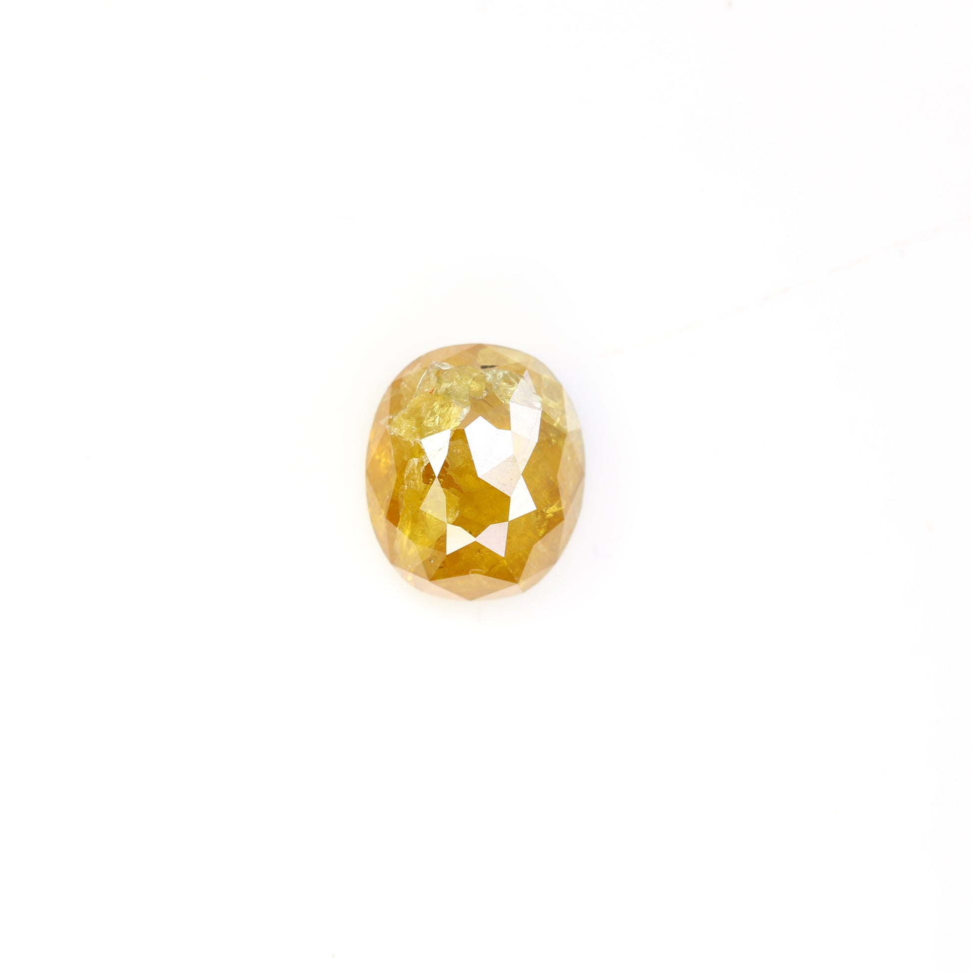 3.07 Carat Oval Shape Loose Natural Rustic Yellow Color Diamond - JayKrishna Diamond