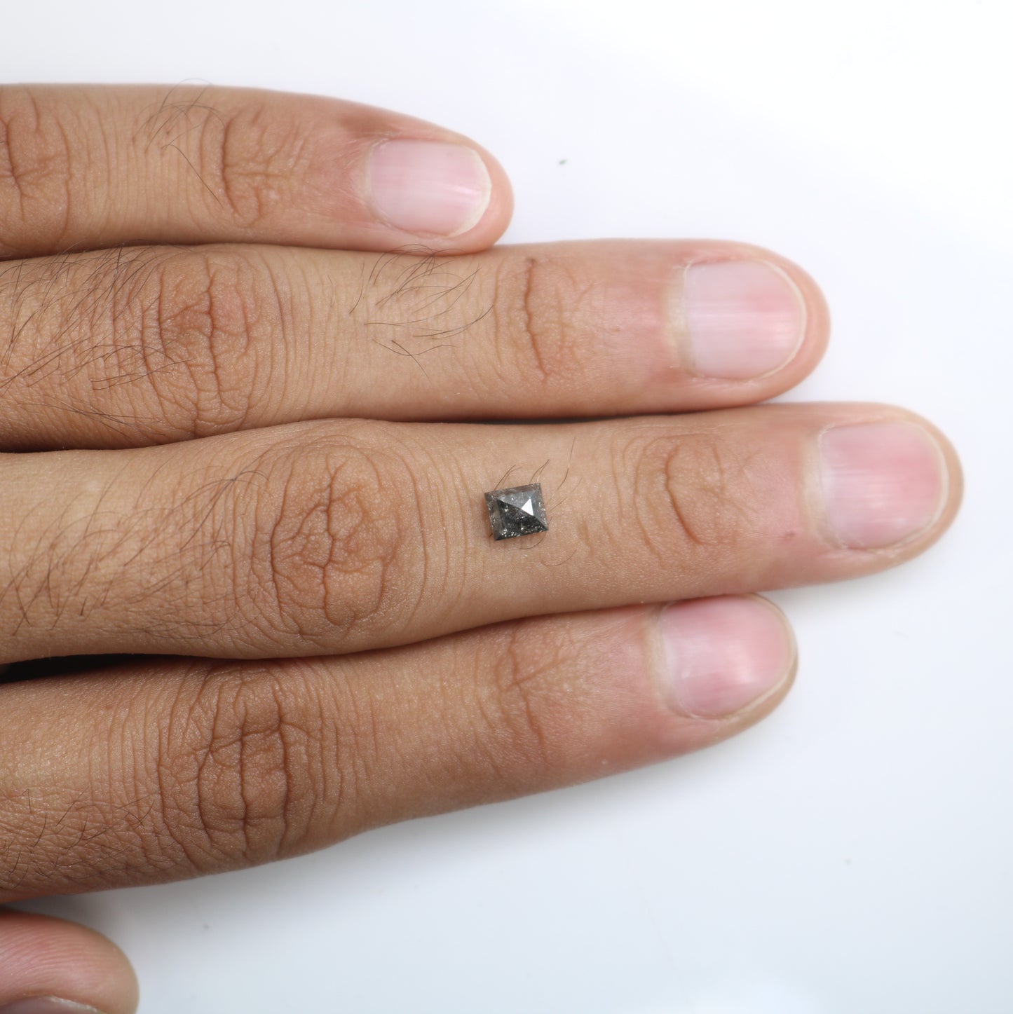 0.83 CT Geometric Shape Natural Salt And Pepper Loose Diamond For Engagement Ring - JayKrishna Diamond