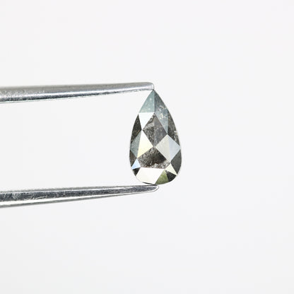 0.70 CT 7.30 MM Pear Shape Salt And Pepper Diamond For Engagement Ring - JayKrishna Diamond