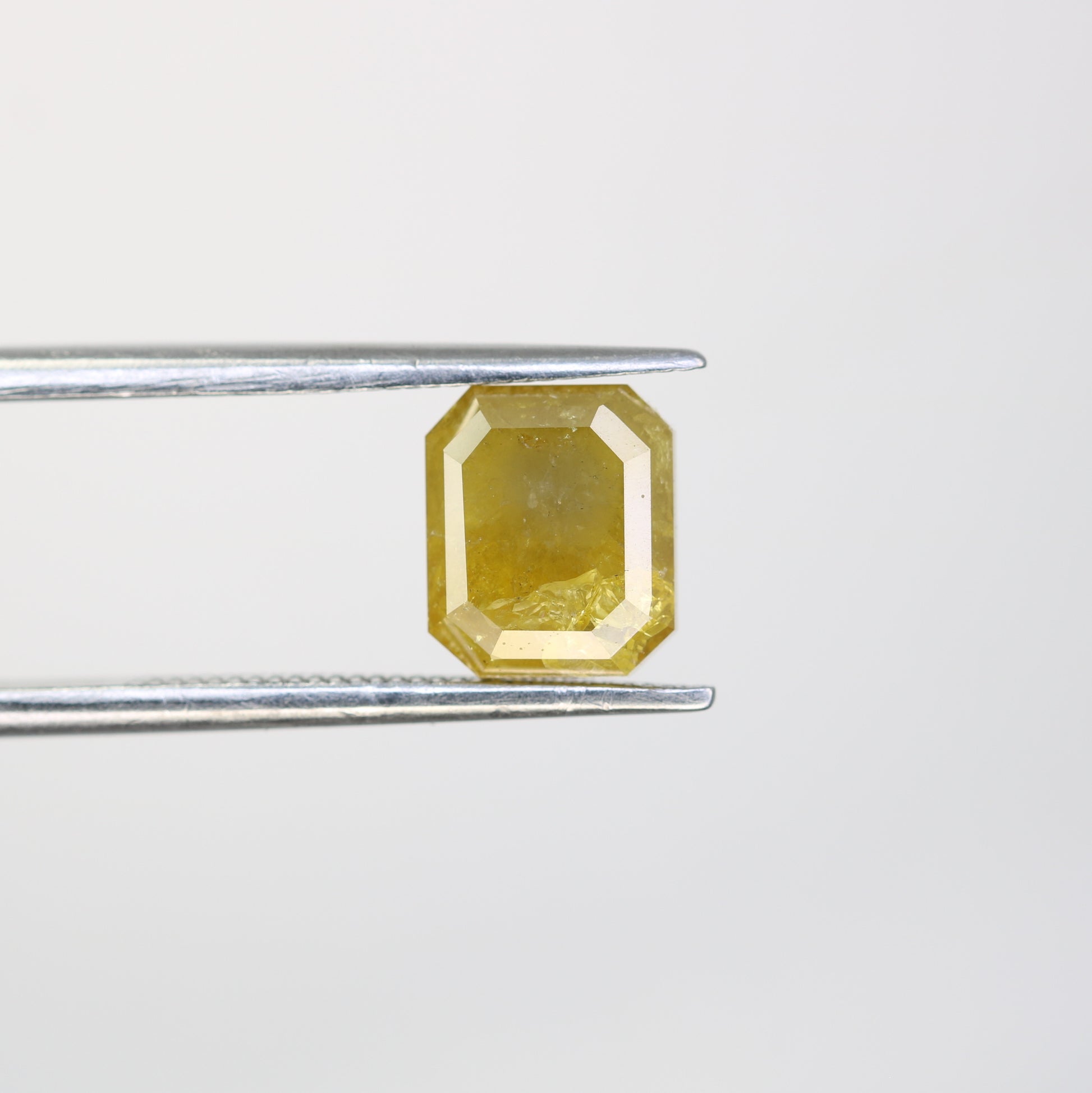 Emerald Shaped Diamond Ring 2.21 Carat Natural Loose Yellow Diamond - JayKrishna Diamond