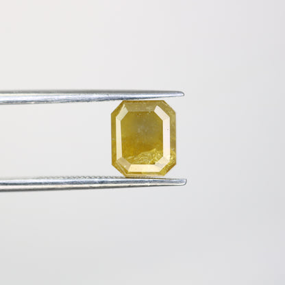 Emerald Shaped Diamond Ring 2.21 Carat Natural Loose Yellow Diamond - JayKrishna Diamond