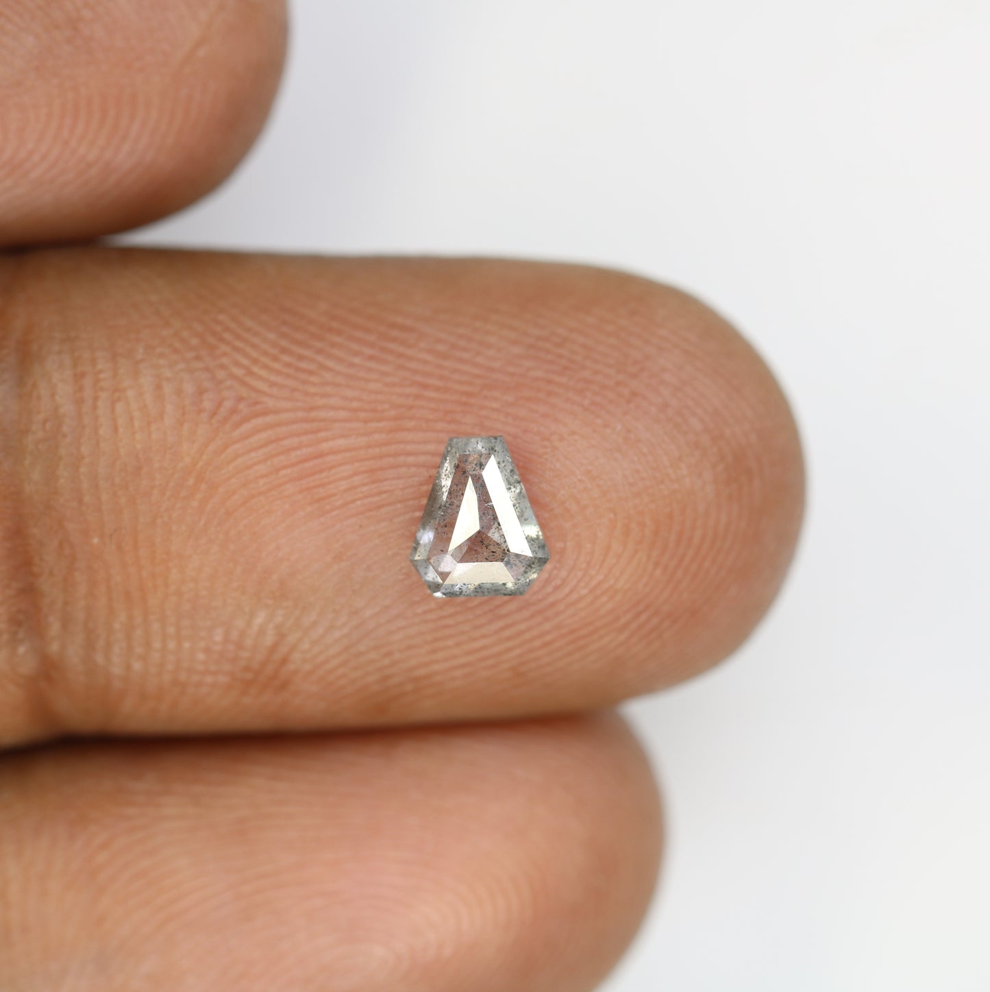 0.53 CT Geometric Shape Salt And Pepper Loose Diamond For Engagement Ring - JayKrishna Diamond