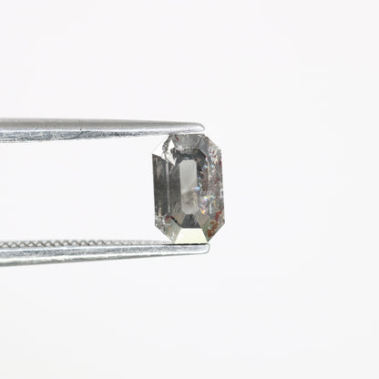 0.80 CT 6.60 MM Emerald Shape Salt And Pepper Diamond For Engagement Ring - JayKrishna Diamond