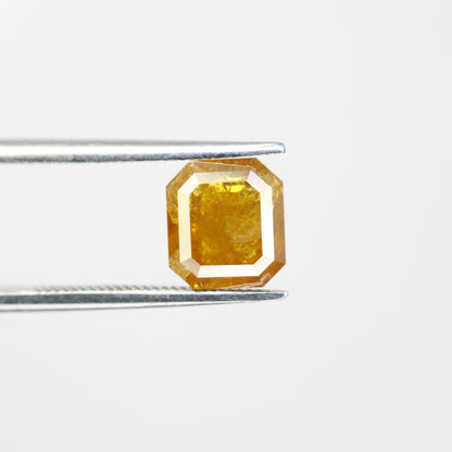 2.61 Carat Natural Loose Emerald Shape Yellow Color Rustic Diamond - JayKrishna Diamond