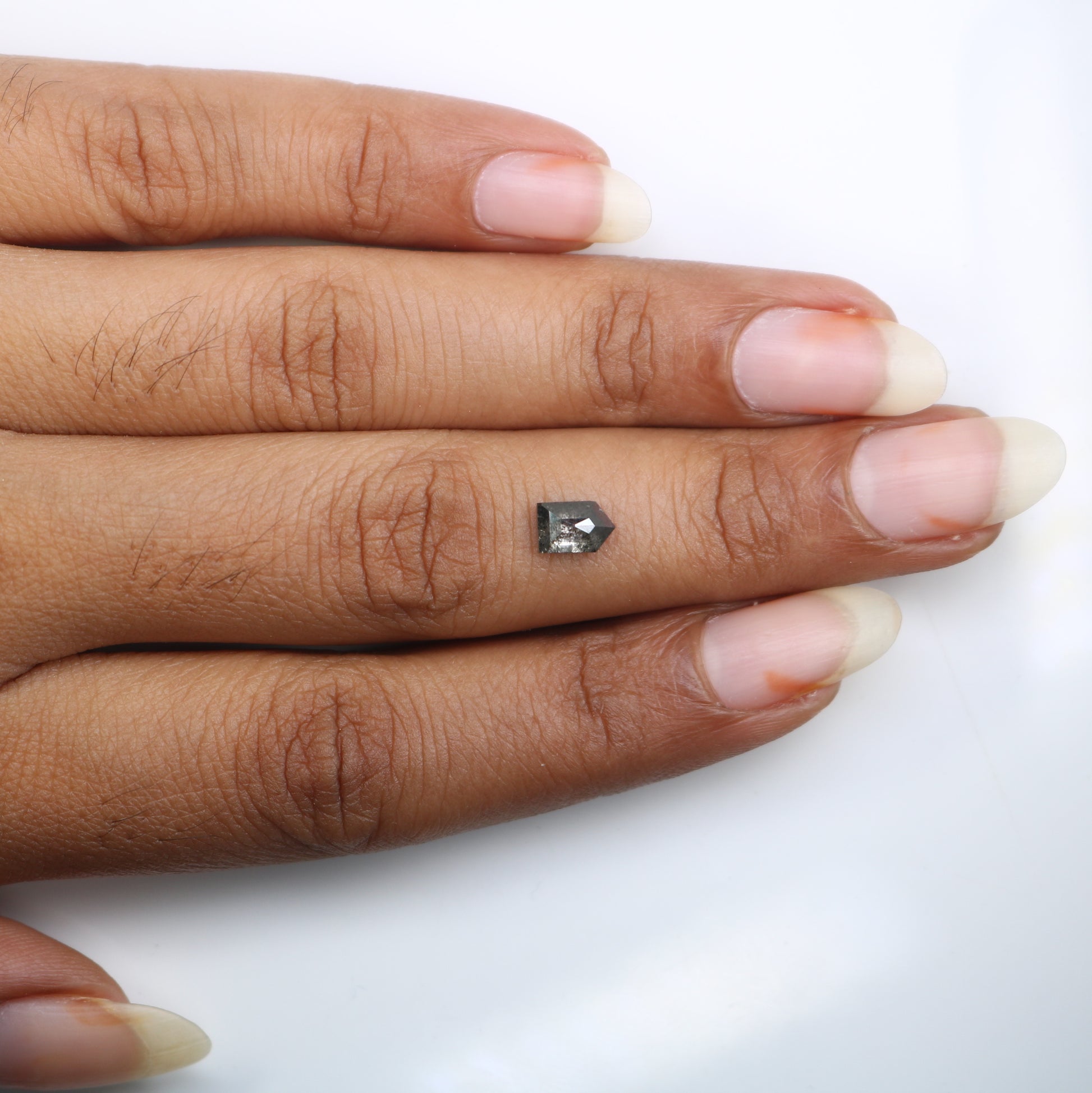 0.79 CT Salt And Pepper Bullet Shape Diamond For Engagement Ring - JayKrishna Diamond