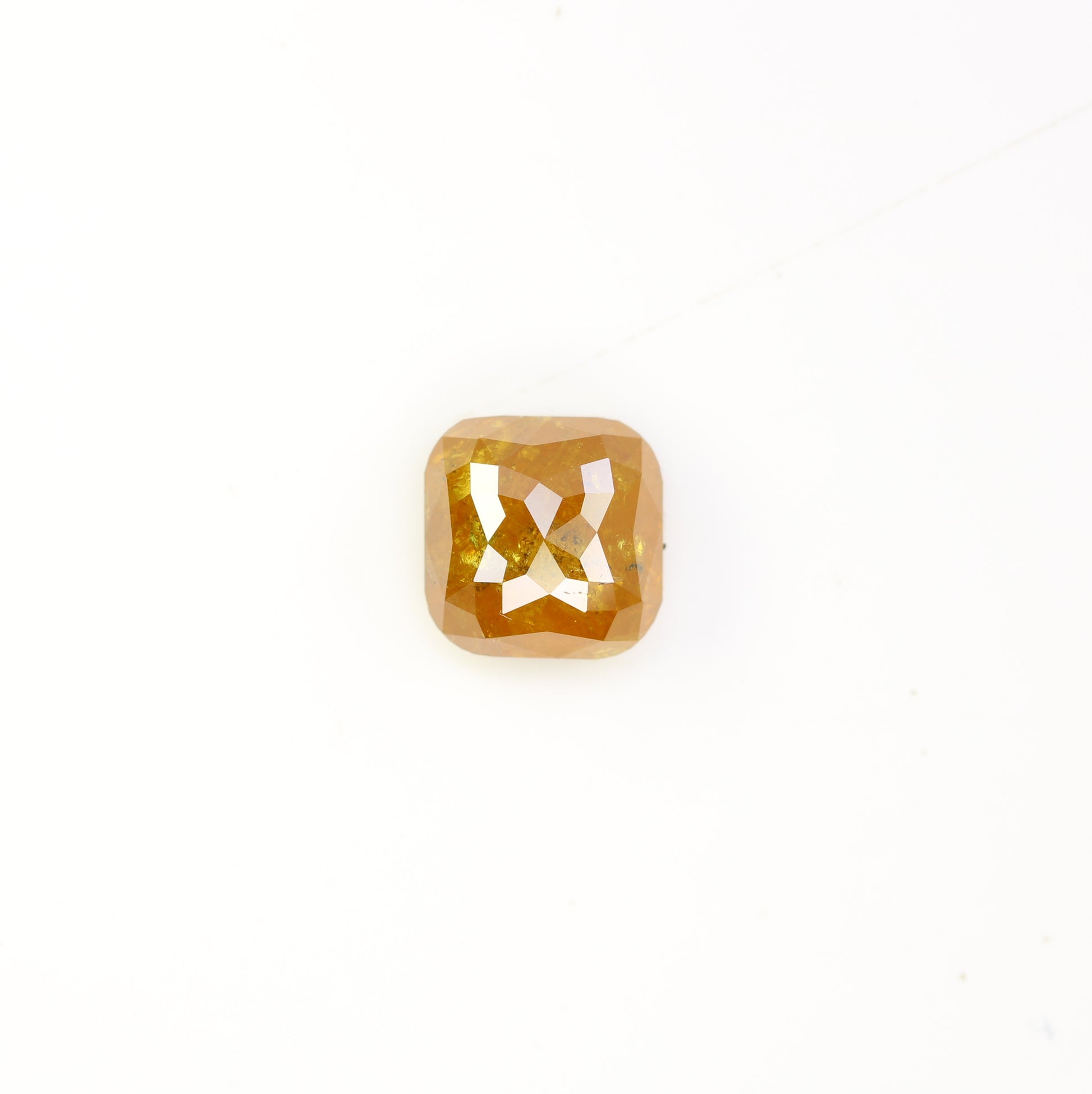 2.93 Carat Natural Loose Cushion Shape Yellow Rustic Diamond For Wedding Ring - JayKrishna Diamond