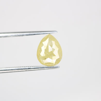 1.92 Carat Pear Shape Loose Natural Light Green Rustic Diamond - JayKrishna Diamond