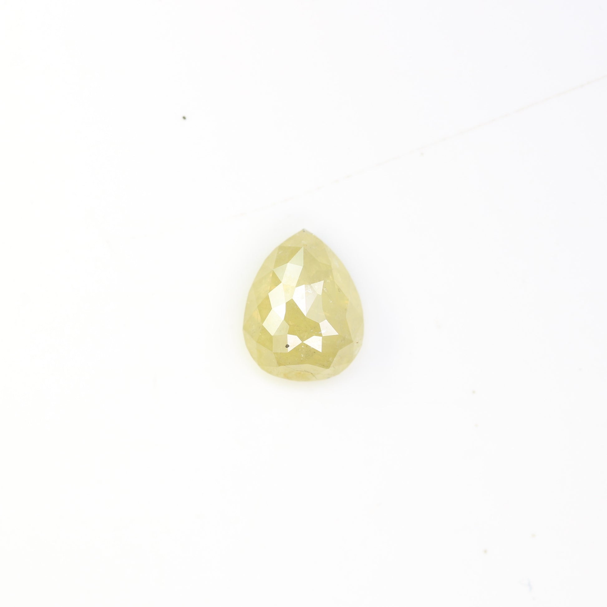 1.92 Carat Pear Shape Loose Natural Light Green Rustic Diamond - JayKrishna Diamond