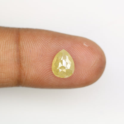 1.92 Carat Pear Shape Loose Natural Light Green Rustic Diamond - JayKrishna Diamond
