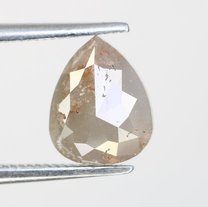 1.57 Carat Natural Loose Grey Pear Shaped Diamond For Wedding Ring - JayKrishna Diamond