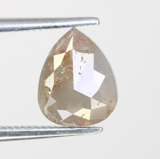 1.57 Carat Natural Loose Grey Pear Shaped Diamond For Wedding Ring - JayKrishna Diamond