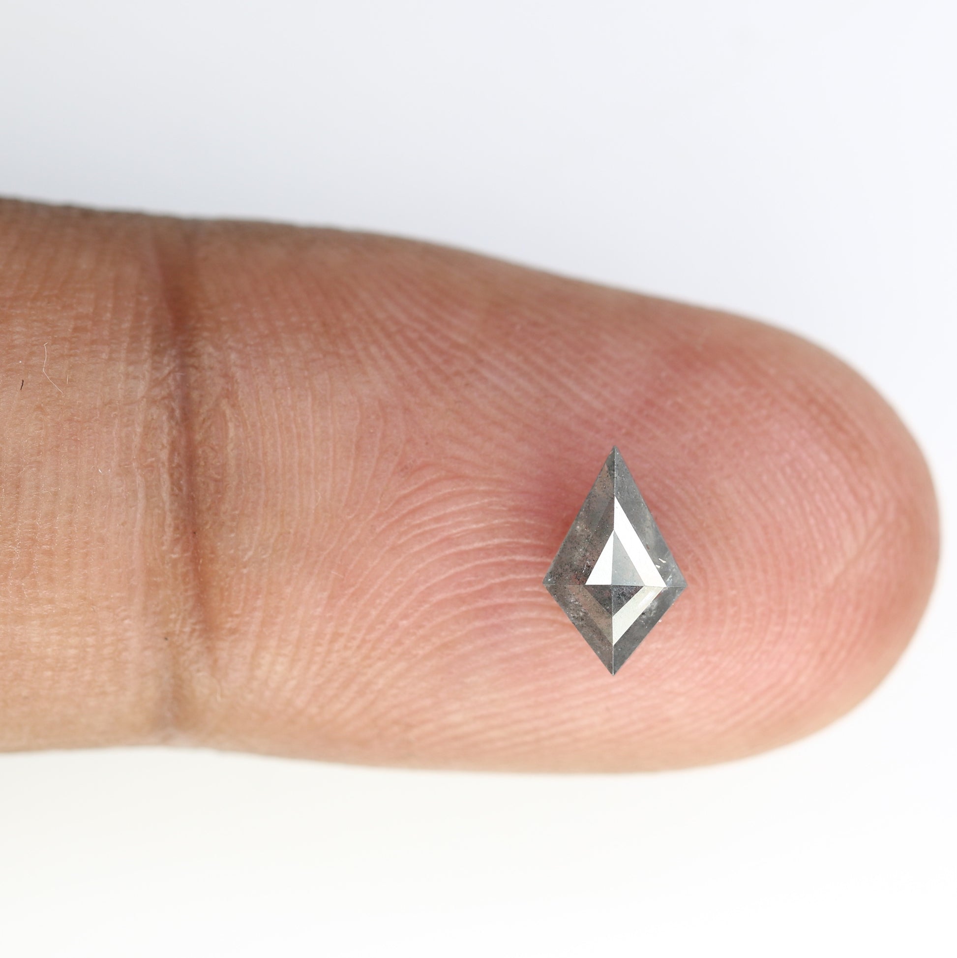 0.48 CT 7.80 MM Kite Cut Salt And Pepper Natural Diamond For Engagement Ring - JayKrishna Diamond