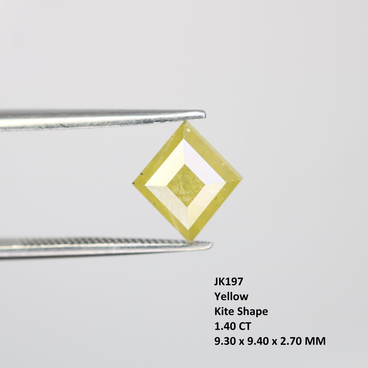 1.40 Carat Natural Loose Rustic Yellow Kite Shape Diamond For Galaxy Ring - JayKrishna Diamond