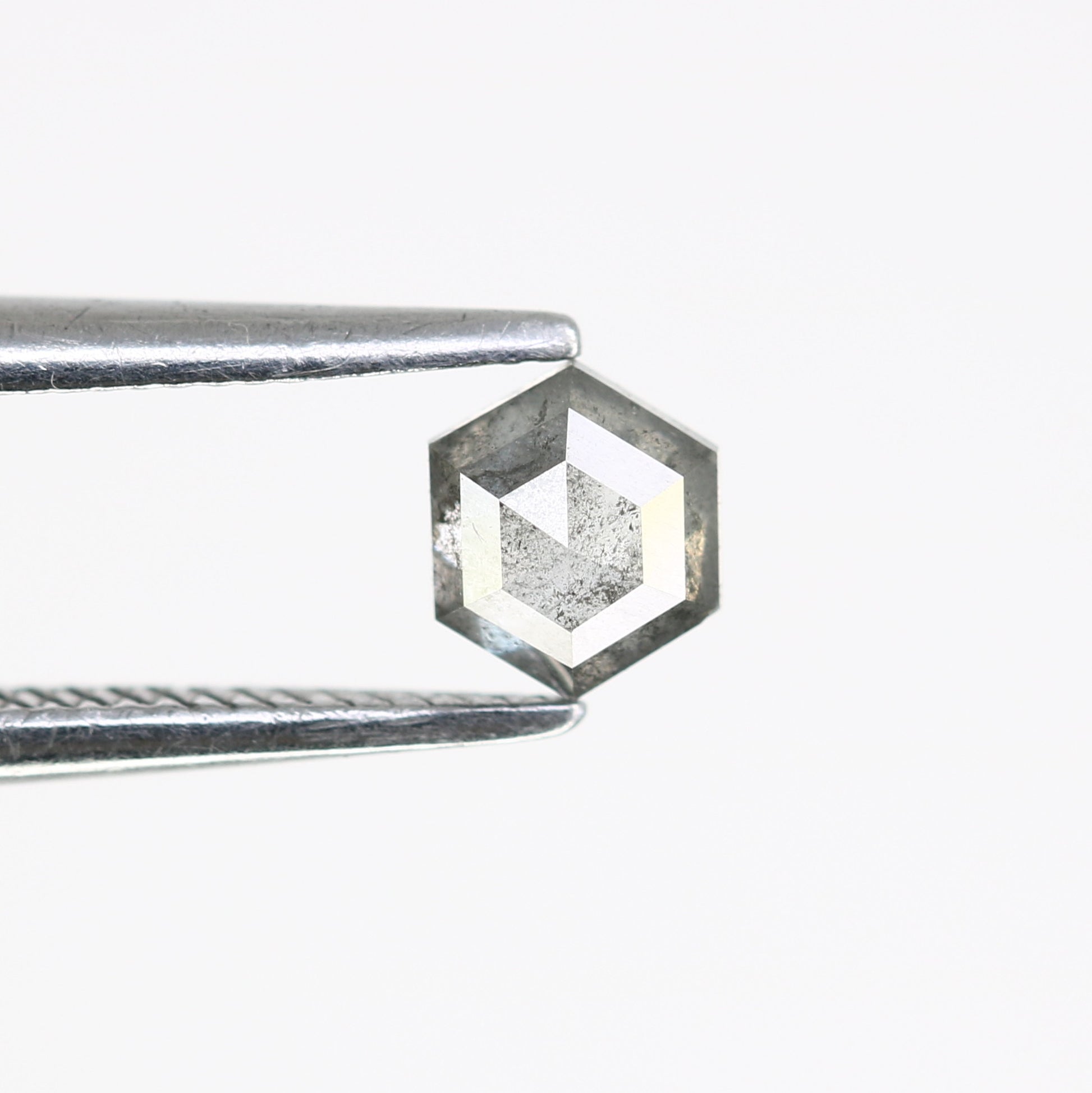 0.33 CT Hexagon Cut Salt and Pepper 4.60 MM Diamond – Perfect for Engagement Rings | Unique Salt and Pepper Hexagon Diamond - JayKrishna Diamond