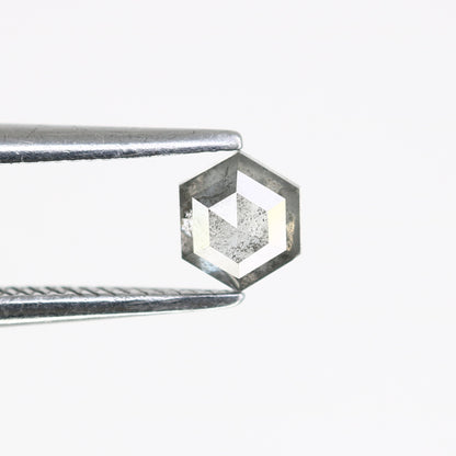 0.33 CT Hexagon Cut Salt and Pepper 4.60 MM Diamond – Perfect for Engagement Rings | Unique Salt and Pepper Hexagon Diamond - JayKrishna Diamond