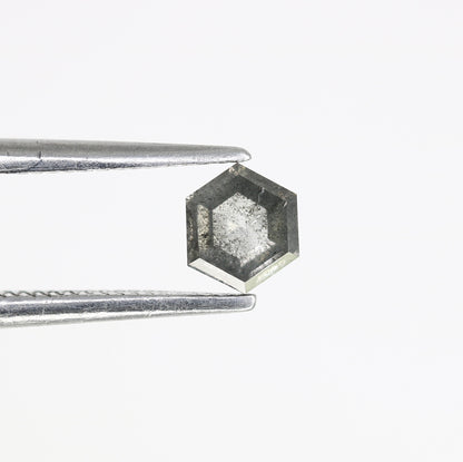 0.33 CT Hexagon Cut Salt and Pepper 4.60 MM Diamond – Perfect for Engagement Rings | Unique Salt and Pepper Hexagon Diamond - JayKrishna Diamond