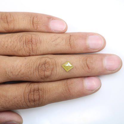 1.40 Carat Natural Loose Rustic Yellow Kite Shape Diamond For Galaxy Ring - JayKrishna Diamond