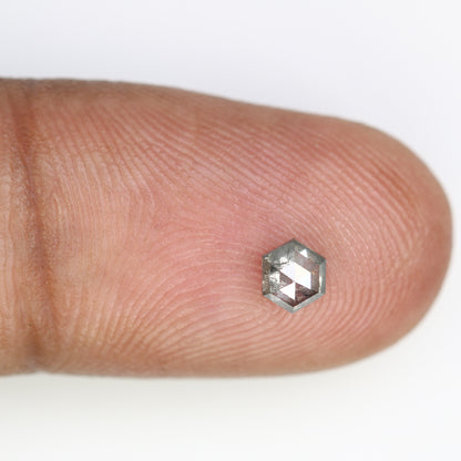0.33 CT Hexagon Cut Salt and Pepper 4.60 MM Diamond – Perfect for Engagement Rings | Unique Salt and Pepper Hexagon Diamond - JayKrishna Diamond