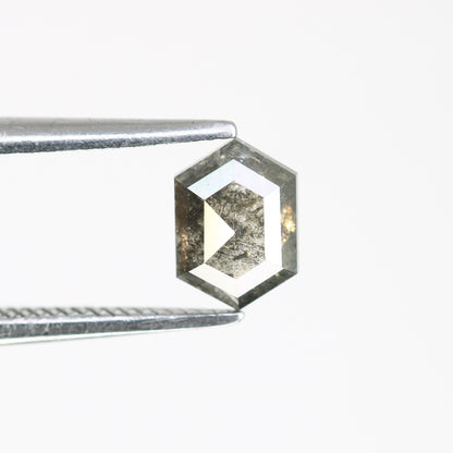 0.67 CT Elongated Hexagon Shape 6.40 MM Salt and Pepper Diamond for Engagement Ring - Unique Gemstone for Custom Bridal Jewelry Designs - JayKrishna Diamond