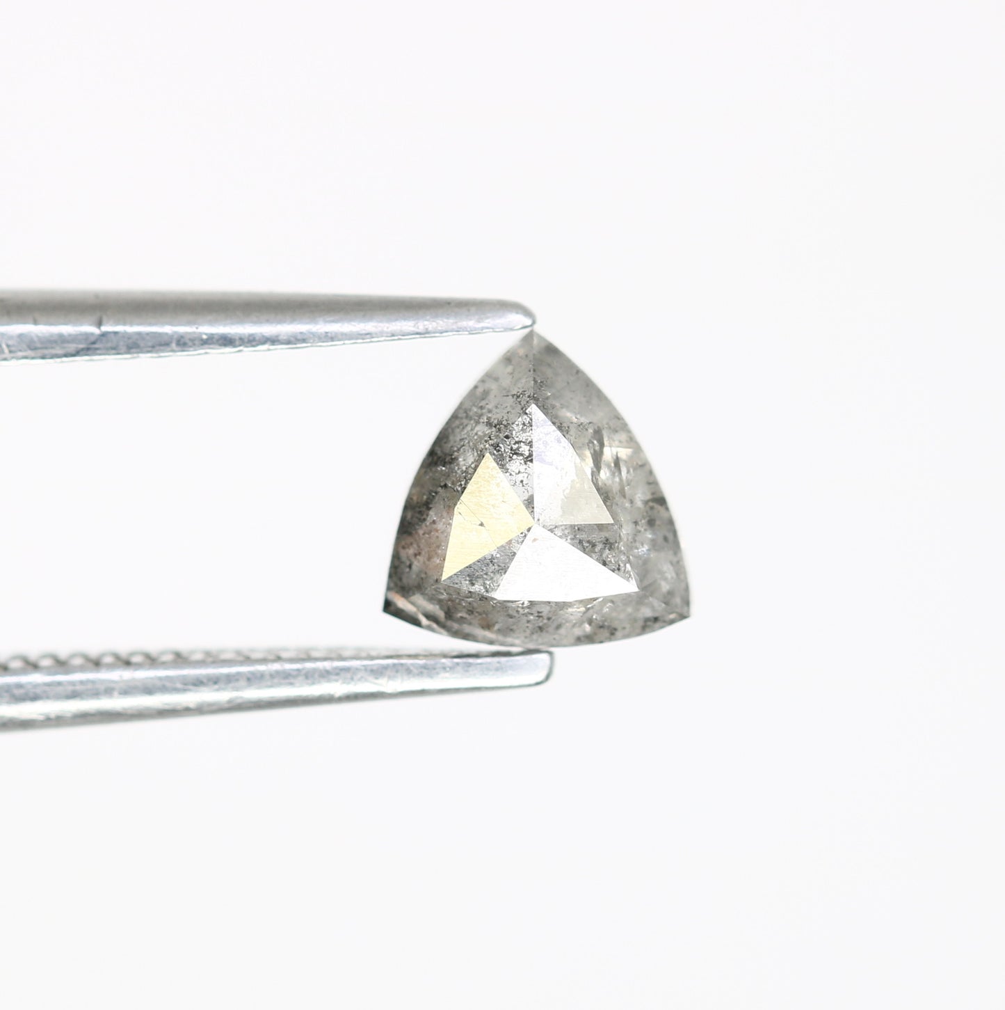 0.58 CT Triangle-Shaped Salt and Pepper Diamond – Unique Loose Gem for Meaningful Promise Rings - JayKrishna Diamond