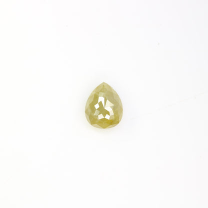 1.74 Carat Pear Cut Loose Natural Rustic Green Diamond For Engagement Ring - JayKrishna Diamond