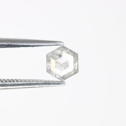 0.45 CT Salt and Pepper 4.80 MM Hexagon Shape Diamond for Designer Jewelry and Custom Fine Jewelry Design - JayKrishna Diamond