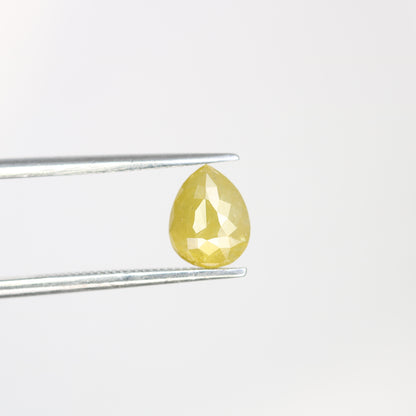 1.41 Carat Natural Loose Pear Shape Rustic Yellow Diamond For Wedding Ring - JayKrishna Diamond