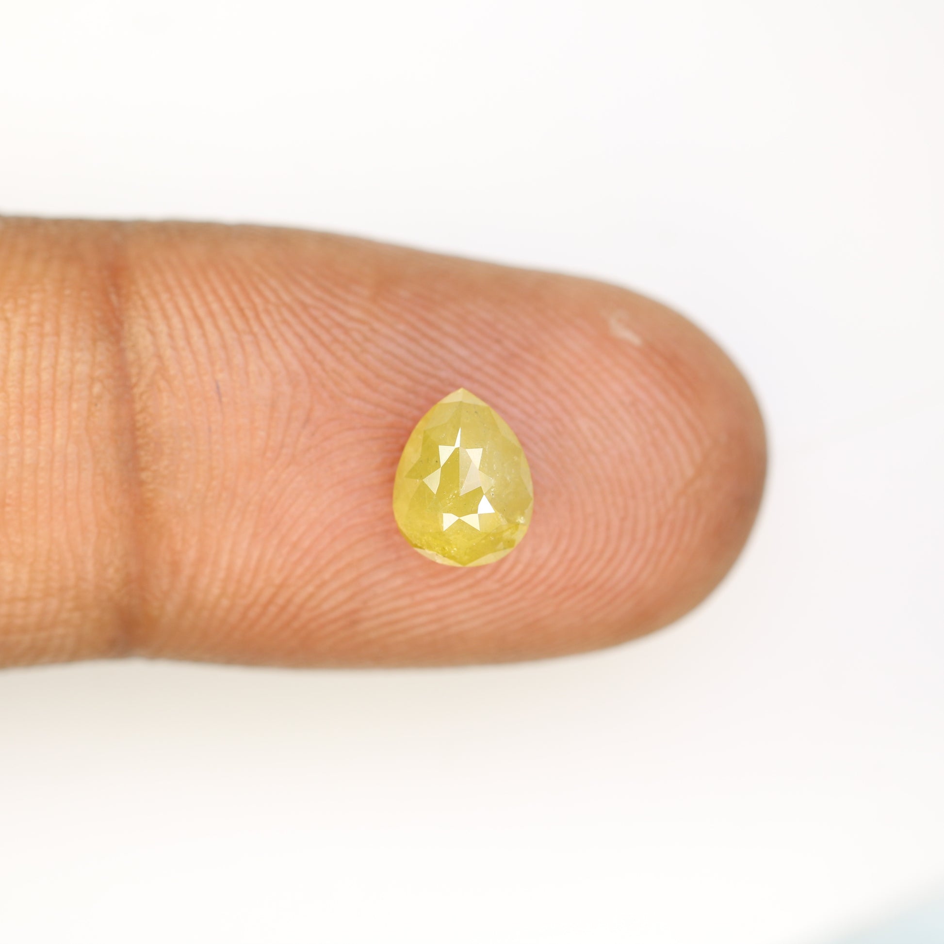 1.41 Carat Natural Loose Pear Shape Rustic Yellow Diamond For Wedding Ring - JayKrishna Diamond