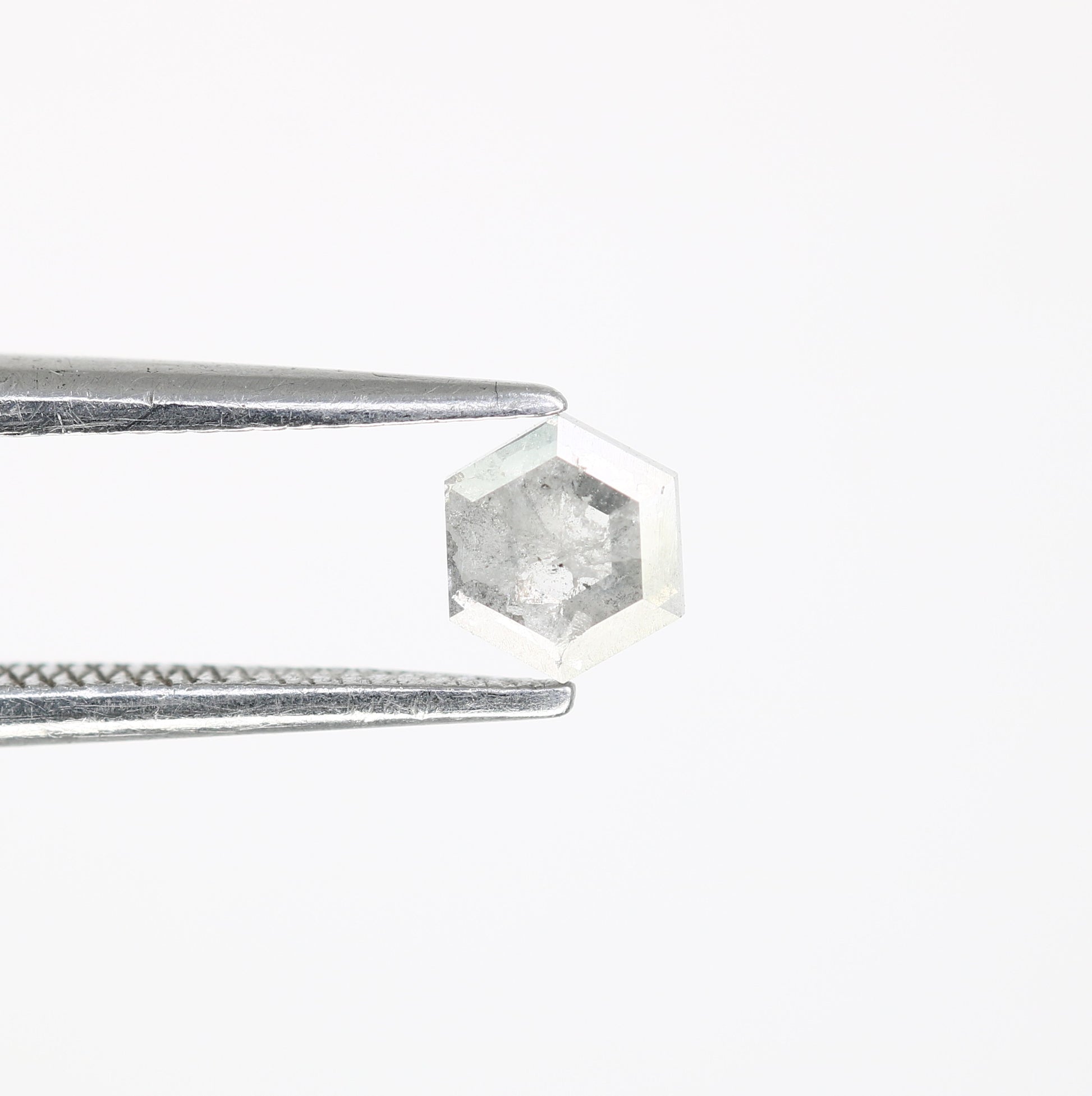 0.45 CT Salt and Pepper 4.80 MM Hexagon Shape Diamond for Designer Jewelry and Custom Fine Jewelry Design - JayKrishna Diamond