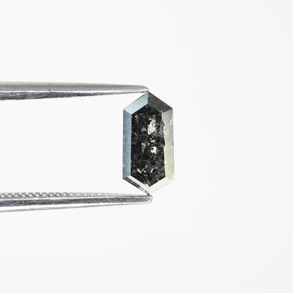 0.63 CT Elongated Hexagon Shape Salt and Pepper Diamond (7.80 MM) for a Striking Engagement Ring: Distinctive Gemstone Jewelry Piece - JayKrishna Diamond