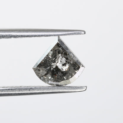 0.78 CT Triangle Shape Salt And Pepper Diamond For Engagement Ring - JayKrishna Diamond