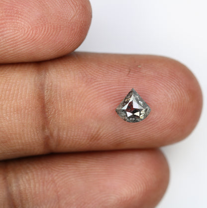 0.78 CT Triangle Shape Salt And Pepper Diamond For Engagement Ring - JayKrishna Diamond
